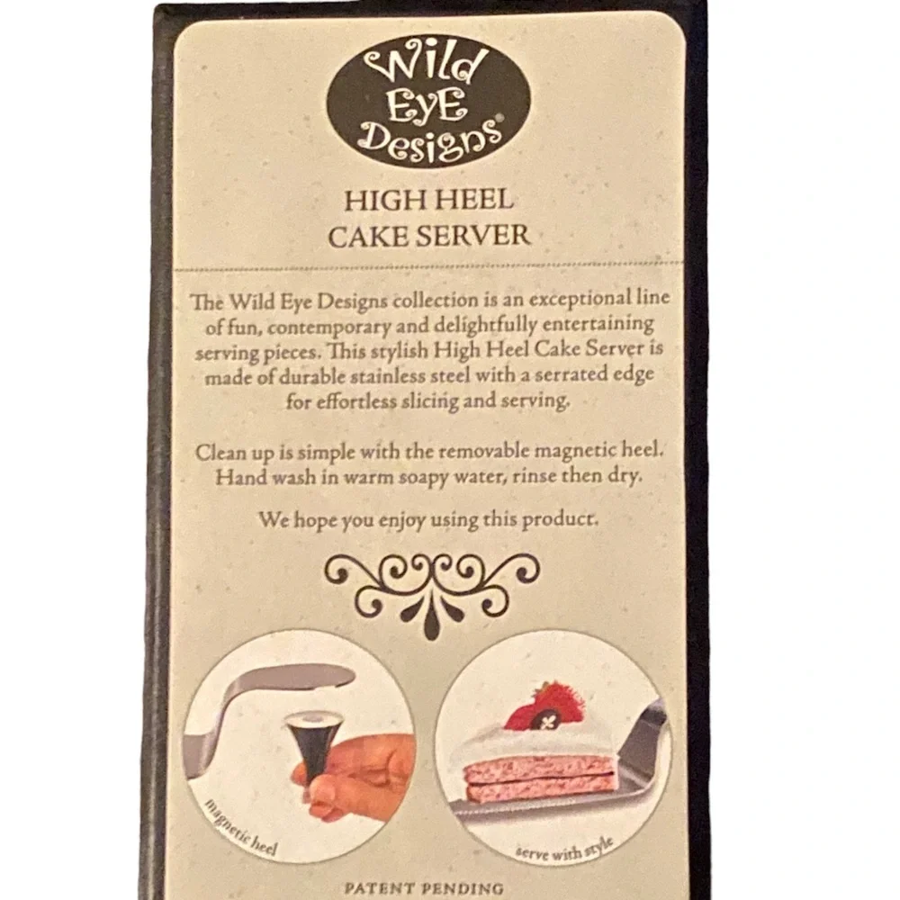 NEW High Heel Cake Server BY WILD EYE DESIGN STAINLESS STEEL NOVELTY